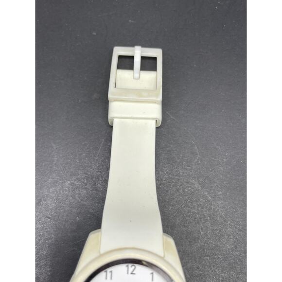 40NINE Primary Hand White Silicone Quartz Watch Multi-Color Hands 36MM